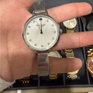Kate Spade Silver Watch with Crystal Accents